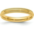 thumbnail image 1 of Solid 14k Yellow Gold 3.2mm Milgrain Half Round Comfort Fit Wedding Band Size 5.5 - Ring Size 5.5, 1 of 7