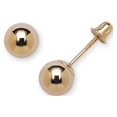 thumbnail image 1 of Solid 14k Yellow Gold 3-8mm Ball Screw Back Earrings For Women (6mm-yellow) Ball Earring, 1 of 2