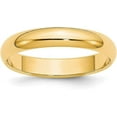 thumbnail image 1 of Solid 14k Yellow Gold 4.2mm Half-Round Wedding Band Size 5.5 - Ring Size 5.5, 1 of 6