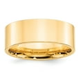 thumbnail image 1 of Solid 14k Yellow Gold 8mm Men's Flat Comfort Fit Plain Classic Wedding Band Ring Size 4.5, 1 of 4