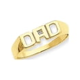 thumbnail image 1 of Solid 14k Yellow Gold AA Diamond men's ring (6mm) - Size 9, 1 of 1