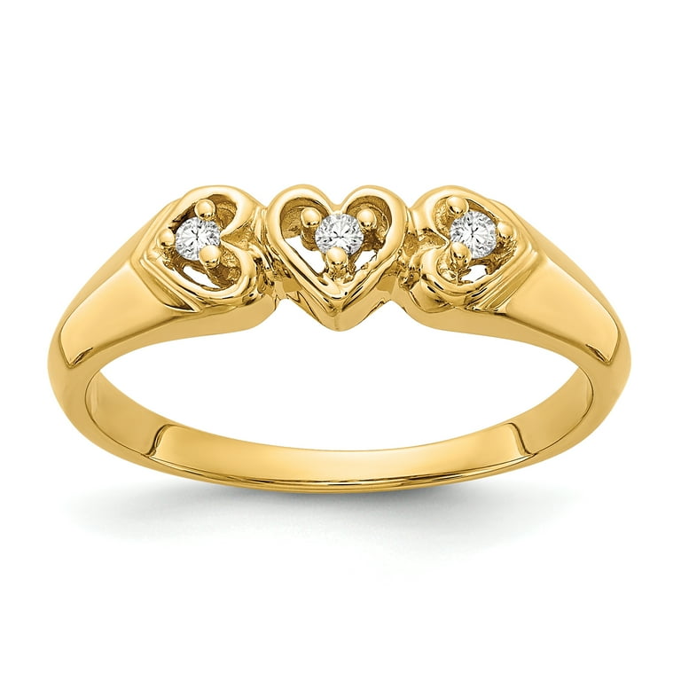 Gold heart ring walmart sale