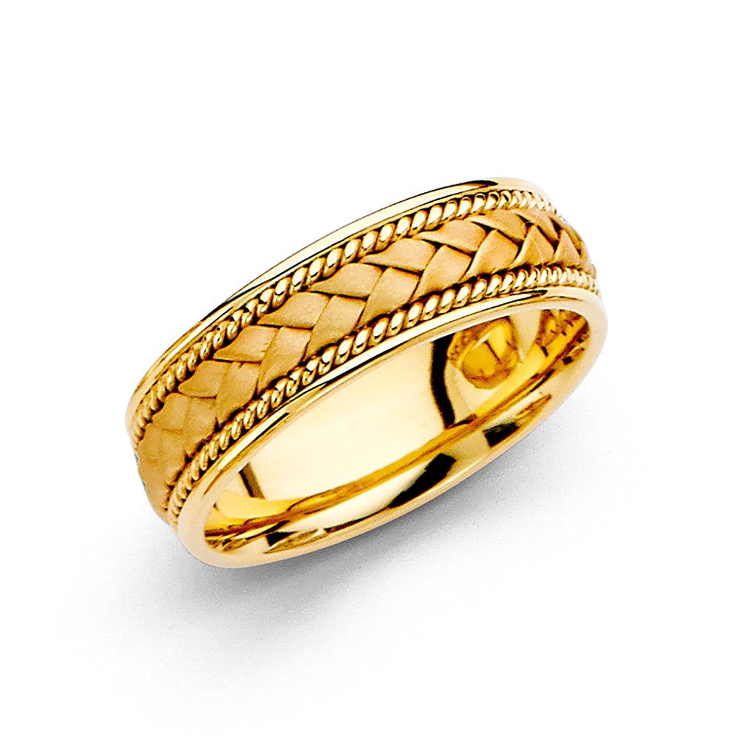 Gemini Free Engrave His and Her Groom Bride 18K Yellow Gold P Matching  Anniversary Wedding Couple Ring Valentine Day Gift|Amazon.com