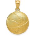 thumbnail image 1 of Solid 14k Yellow Gold Basketball Charm - 25mm, 1 of 6