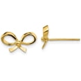 thumbnail image 1 of Solid 14k Yellow Gold Bow Post Earrings - 7mm, 1 of 6