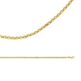 thumbnail image 1 of Solid 14k Yellow Gold Chain Cable Necklace Hollow Links Rolo Polished Genuine Light 3 mm 24 inch, 1 of 1