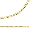 thumbnail image 1 of Solid 14k Yellow Gold Chain Cuban Curb Necklace Concave Links Polished Genuine 3.2 mm 18 inch, 1 of 1