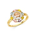 thumbnail image 1 of Solid 14k Yellow Gold Cubic Zirconia CZ Fifteen 15 Years Birthday Quincea_era Fashion Anniversary Ring Size 7.5, 1 of 2