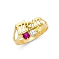thumbnail image 1 of Solid 14k Yellow Gold Cubic Zirconia CZ Mothers Fashion Anniversary Ring Size 9.5, 1 of 2