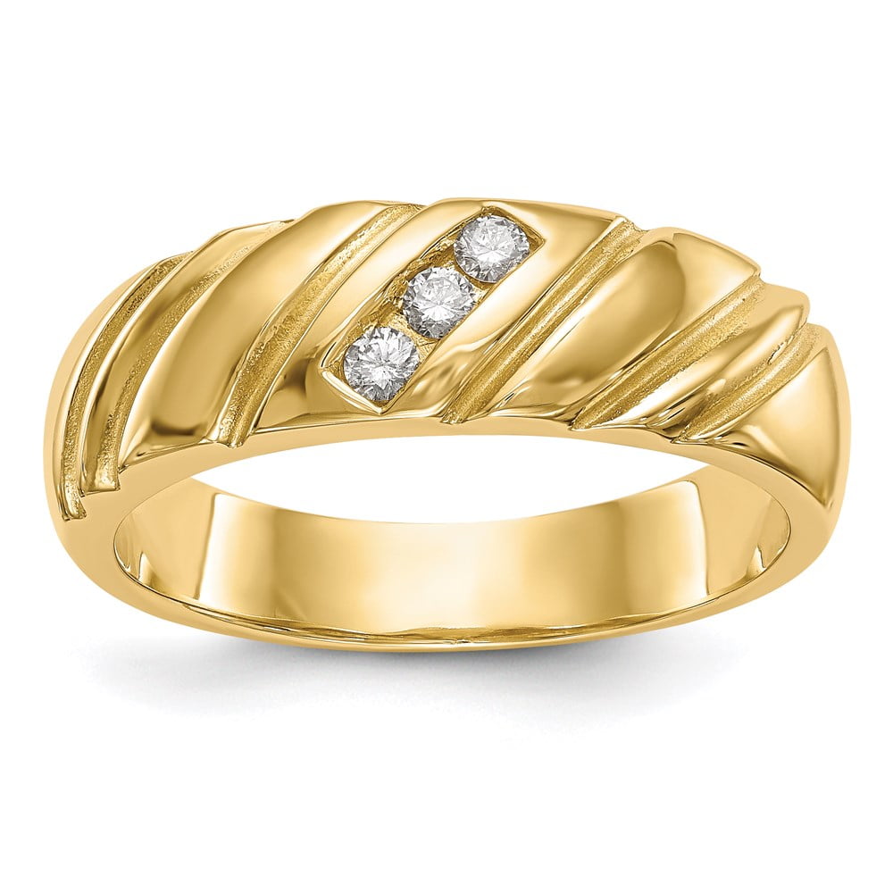 Size 11 - Solid 14k Yellow Gold Men's Engravable Signet Ring (12mm)　並行輸入品 14k Yellow Gold 5mm Plain Wedding Band - Size 11 |