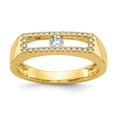thumbnail image 1 of Solid 14k Yellow Gold Diamond Ring Band Size 5 (.21 cttw.), 1 of 6