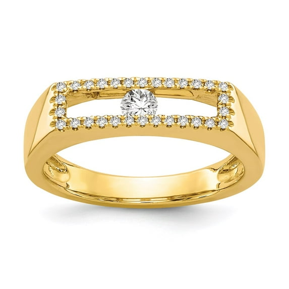 Solid 14k Yellow Gold Diamond Ring Band Size 5 (.21 cttw.)
