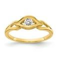 thumbnail image 1 of Solid 14k Yellow Gold Diamond Ring Band Size 8.5 (.14 cttw.), 1 of 4