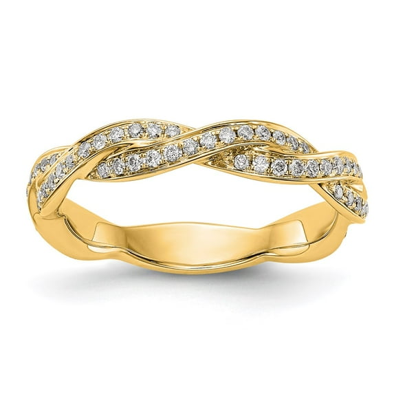 Solid 14k Yellow Gold Diamond Wedding Band Ring Size 5 (.375 cttw.)