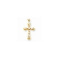 thumbnail image 1 of Solid 14k Yellow Gold Diamond cross Pendant Charm (.327 cttw.), 1 of 2