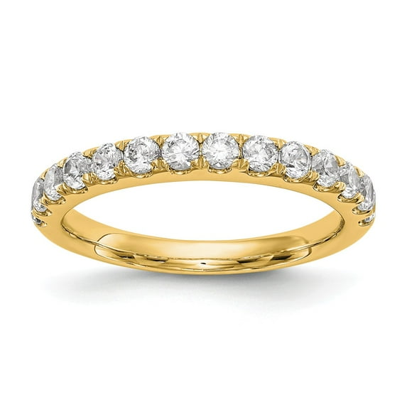 Solid 14k Yellow Gold Engagement Lab Grown Diamond Wedding Band Ring Size 8.5 (.7 cttw.)