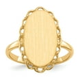 thumbnail image 1 of Solid 14k Yellow Gold Engravable Signet Ring (2mm) - Size 4.5, 1 of 5