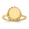 thumbnail image 1 of Solid 14k Yellow Gold Engravable Signet Ring (2mm) - Size 4, 1 of 5
