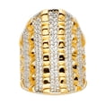 thumbnail image 1 of Solid 14k Yellow Gold Fashion Anniversary Cubic Zirconia CZ Ring Size 8, 1 of 2