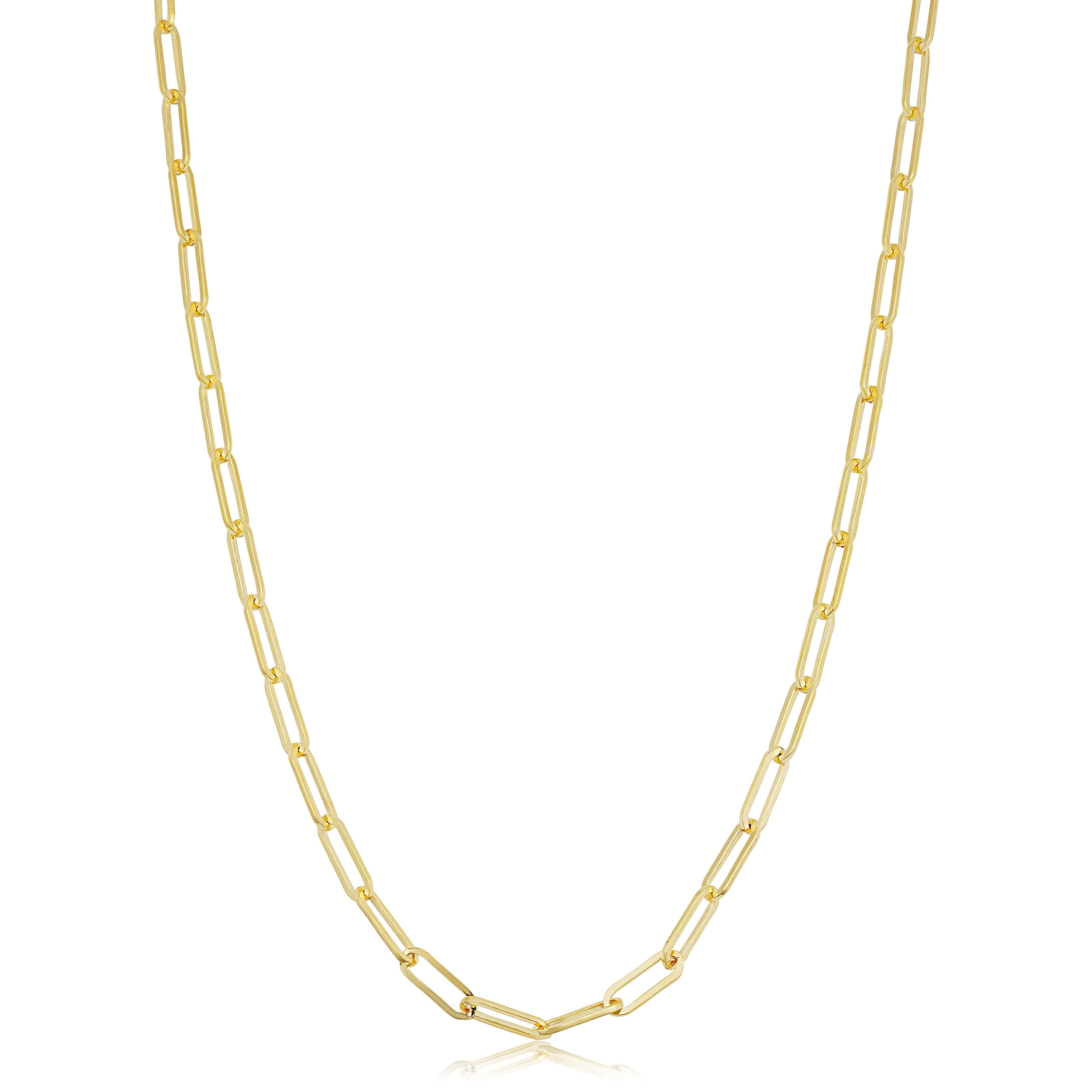 KoolJewelry Solid 14k Yellow Gold Filled 2.5 mm Paperclip Chain Necklace (18 inch or 45.7 centimeters long)