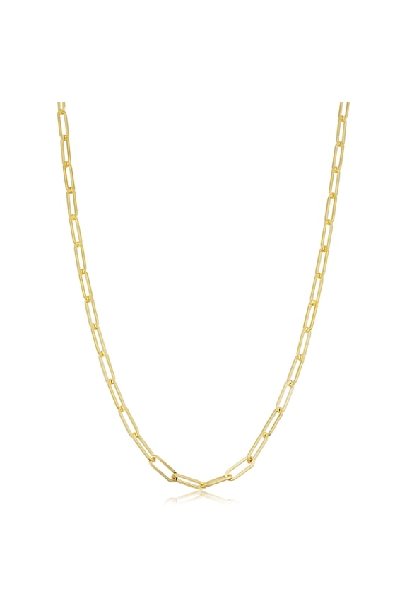 KoolJewelry Solid 14k Yellow Gold Filled 3.1 mm Paperclip Chain Necklace (18 inches or 45.7 centimeters long)
