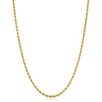KoolJewelry Solid 14k Yellow Gold Filled Rope Chain Necklace (2.1 mm, 16 inch)