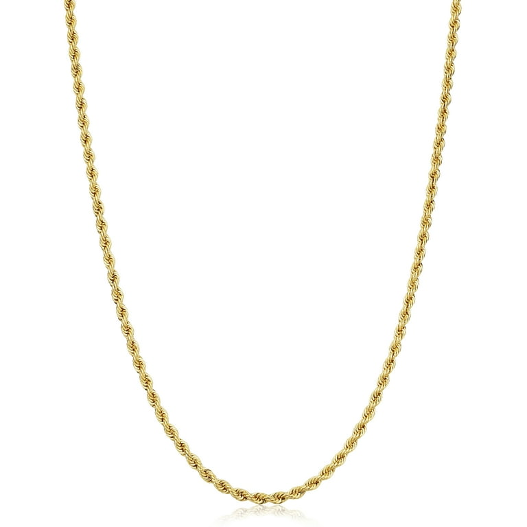 Rope Chain Necklace 14k Yellow Gold-filled 1mm Width, 18-inch Rope Chain Necklace 14k Yellow Gold-filled 1mm Width, 18-inch