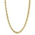 thumbnail image 1 of KoolJewelry Solid 14k Yellow Gold Filled Rope Chain Necklace (6 mm, 24 inch), 1 of 9