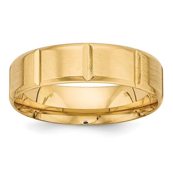 Solid 14k Yellow Gold Heavy Comfort Fit Unique Wedding Band Ring Size 8