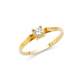 thumbnail image 1 of Solid 14k Yellow Gold Ladies Cubic Zirconia CZ Fashion Anniversary Ring Size 8.5, 1 of 2