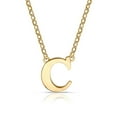 thumbnail image 1 of Solid 14k Yellow Gold Letter Name Personalized Monogram Initial Necklace (16 Inch) (6mm) (spring-ring) Yellow Gold Initi, 1 of 2