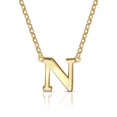 thumbnail image 1 of Solid 14k Yellow Gold Letter Name Personalized Monogram Initial Necklace (16 Inch) (6mm) (spring-ring) Yellow Gold Initi, 1 of 2