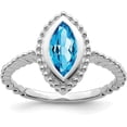 thumbnail image 1 of Solid 14k Yellow Gold Marquise Blue Topaz Ring - Ring Size 7.0, 1 of 5