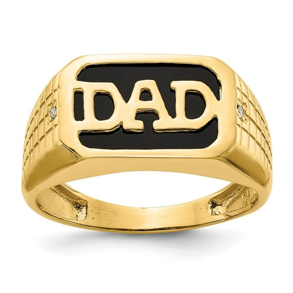 Solid 14k Yellow Gold Men's VS Diamond Ring Band Size 11 (.014 cttw.)