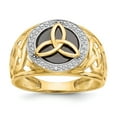 thumbnail image 1 of Solid 14k Yellow Gold Men's and Onyx Diamond Ring Band Size 9 (.02 cttw.), 1 of 6