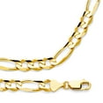 thumbnail image 1 of Solid 14k Yellow Gold Necklace Figaro Chain Heavy Thick Concave Genuine Mens Link 8.6 mm 22 inch, 1 of 1