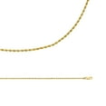 thumbnail image 1 of Solid 14k Yellow Gold Necklace Rope Chain Twisted Diamond Cut Style Polished Genuine , 1.5 mm - 24 inch, 1 of 1