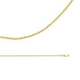thumbnail image 1 of Solid 14k Yellow Gold Necklace Sunny Cable Chain Diamond Cut Hollow Links Light Fancy 2.3 mm 24 inch, 1 of 1