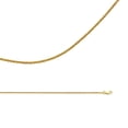 thumbnail image 1 of Solid 14k Yellow Gold Necklace Wheat Chain Round Braided Links Polished Genuine Fancy 1.4 mm 24 inch, 1 of 1