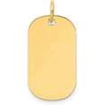 thumbnail image 1 of Solid 14k Yellow Gold Plain .009 Gauge Engraveable Dog Tag Disc Charm - 25mm, 1 of 3
