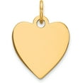 thumbnail image 1 of Solid 14k Yellow Gold Plain .011 Gauge Engravable Heart Disc Charm - 18mm, 1 of 4
