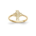 thumbnail image 1 of Solid 14k Yellow Gold Polished Celtic Cross Ring - Size 9, 1 of 3