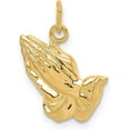 thumbnail image 1 of Solid 14k Yellow Gold Praying Hands Charm - 18mm, 1 of 6