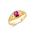 thumbnail image 1 of Solid 14k Yellow Gold Round Cubic Zirconia CZ Fashion Anniversary Ring Size 10, 1 of 2