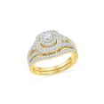 thumbnail image 1 of Solid 14k Yellow Gold Round Diamond Bridal Wedding Engagement Ring Band Set 3/4 Ct. - Size 7.5, 1 of 2