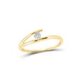 thumbnail image 1 of Solid 14k Yellow Gold Round Diamond Solitaire Bridal Engagement Wedding Anniversary Ring Band 1/10 Ct. - Size 8, 1 of 2
