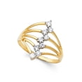 thumbnail image 1 of Solid 14k Yellow Gold Semanario Cubic Zirconia CZ Ring Size 11.5, 1 of 2