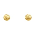 thumbnail image 1 of Solid 14k Yellow Gold Soccer Ball Stud Earrings Round Sports Ball Post Studs Genuine Design 8 x 8 mm, 1 of 1