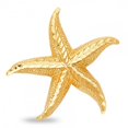 thumbnail image 1 of Solid 14k Yellow Gold Starfish Pendant Polished Charm Diamond Cut Genuine High Quality Sea Creature Design 30 mm x 30 mm, 1 of 1