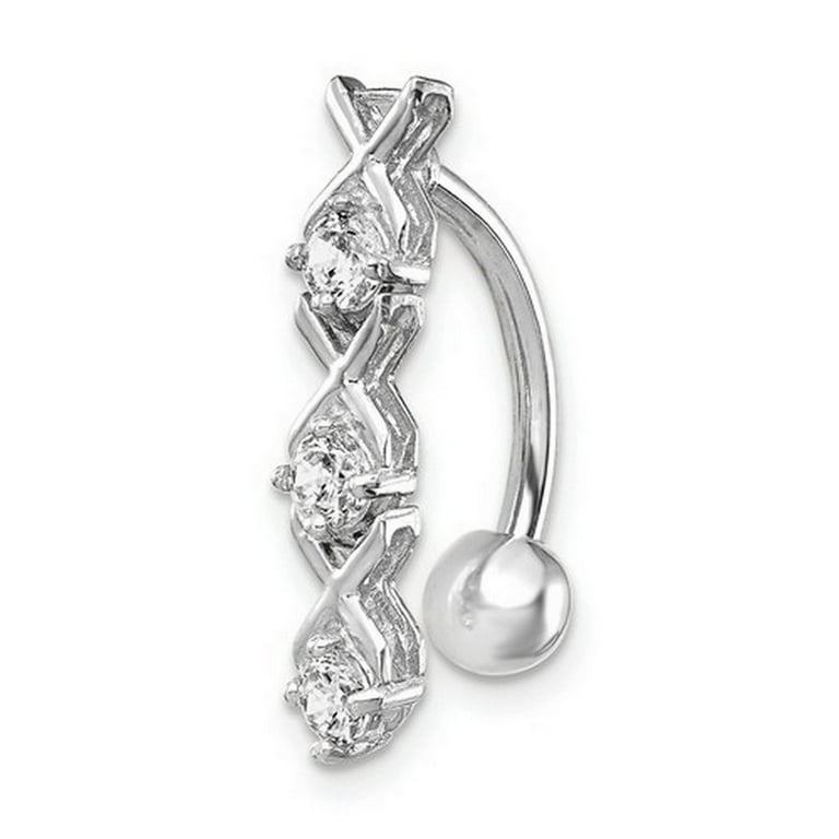 Top mount dangle belly ring discount